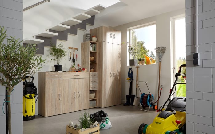 Schrank 642 Multiraumkonzept, Eiche-Nachbildung, 80 x 185 cm -03