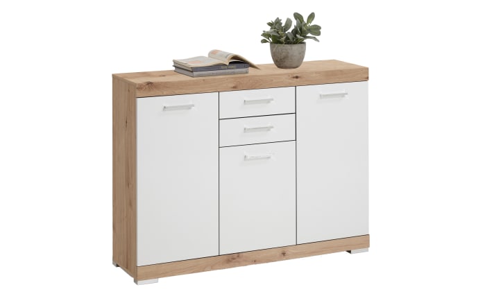 Kommode Bristrol 3, Artisan Eiche-Nachbildung/weiß-01