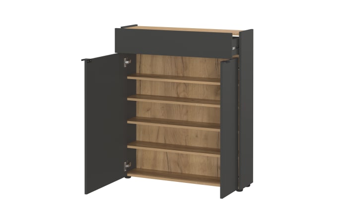 Mehrzweckschrank GW-Ameca, graphit/Eiche-Nachbildung, inkl. Softclose Funktion -03