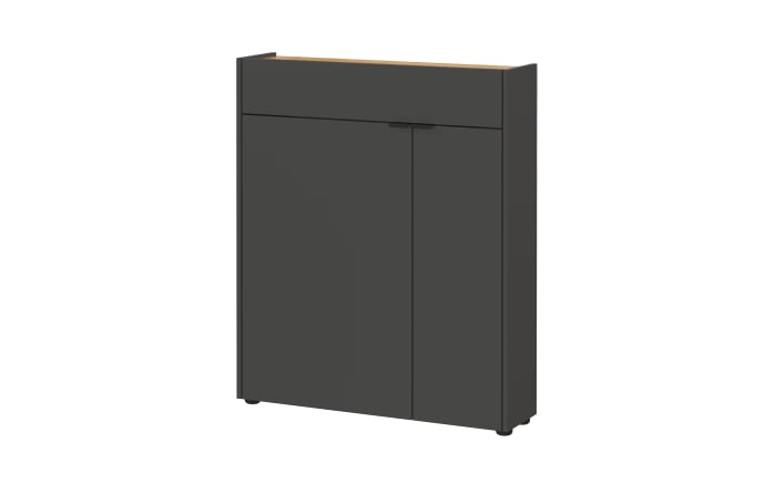 Mehrzweckschrank GW-Ameca, graphit/Eiche-Nachbildung, inkl. Softclose Funktion -01