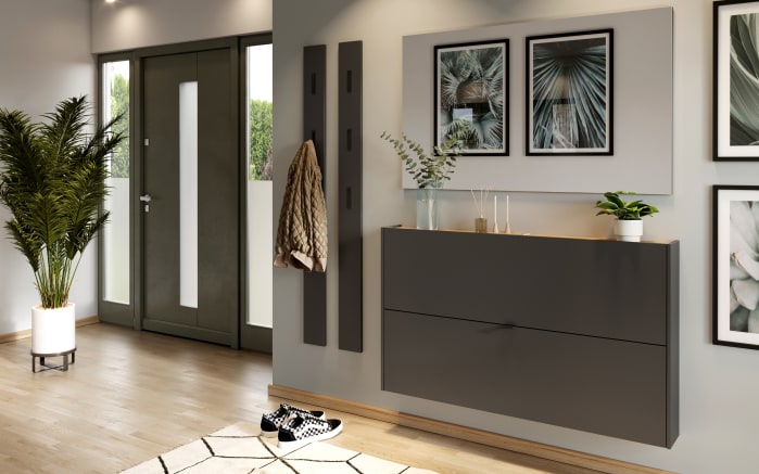 Schuhschrank GW-Ameca, graphit/Eiche-Nachbildung, inkl. Schuhkörbe-05
