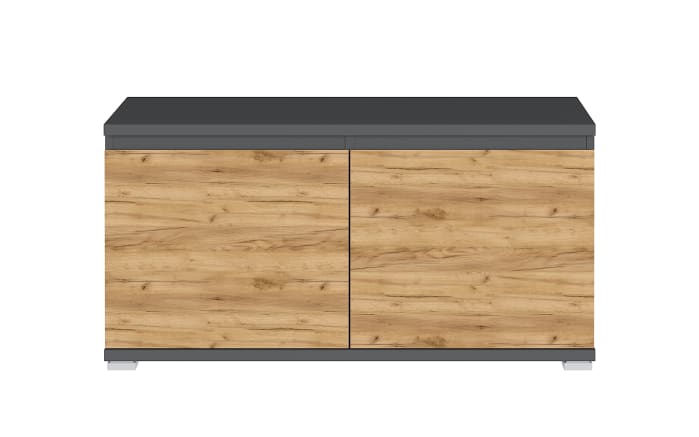 Schuhbank GW-Lissabon, Eiche-Nachbildung/anthrazit-02