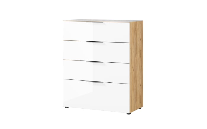 Kommode Oakland, Eiche-Nachbildung/weiß, 83 x 102 cm-01