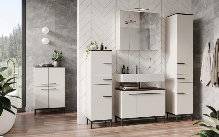 Waschbecken-Unterschrank GW-Yonkers, Kashmir/Nussbaum-Nachbildung-07