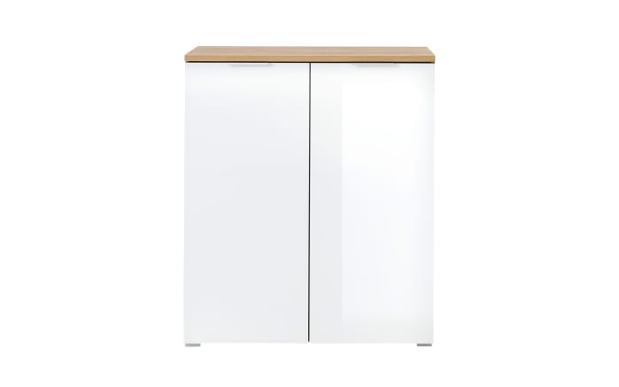 Schuhschrank GW-Telde, weiß/Eiche Nachbildung, 89 cm, inkl. Softclose Funktion -02
