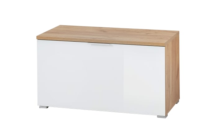 Schuhbank GW-Telde, weiß/Eiche Nachbildung-01