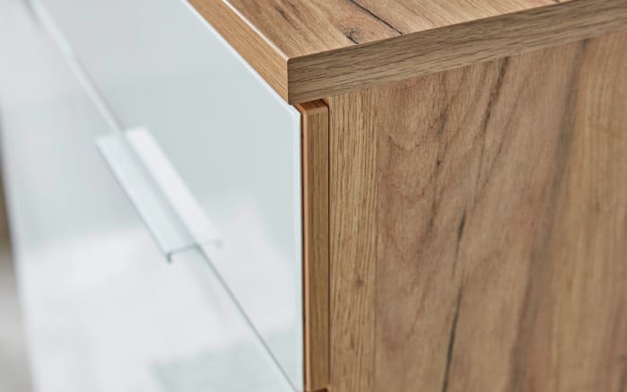 Kommode GW-Telde, weiß/Eiche Nachbildung, 89 cm, inkl. Softclose Funktion -04