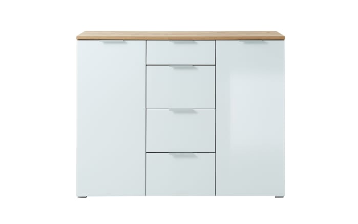 Sideboard GW-Telde, weiß/Eiche Nachbildung, 134 cm, inkl. Softclose Funktion -02