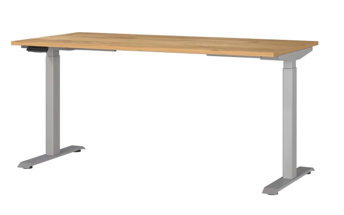 Schreibtisch GW-JET, Navarra Eiche Nachbildung/silber-01