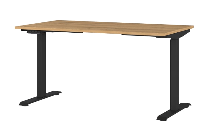 Schreibtisch GW-JET, Grandson-Eiche-Nachbildung/schwarz-01