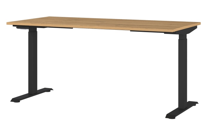 Schreibtisch GW-JET, Grandson-Eiche-Nachbildung/schwarz-01