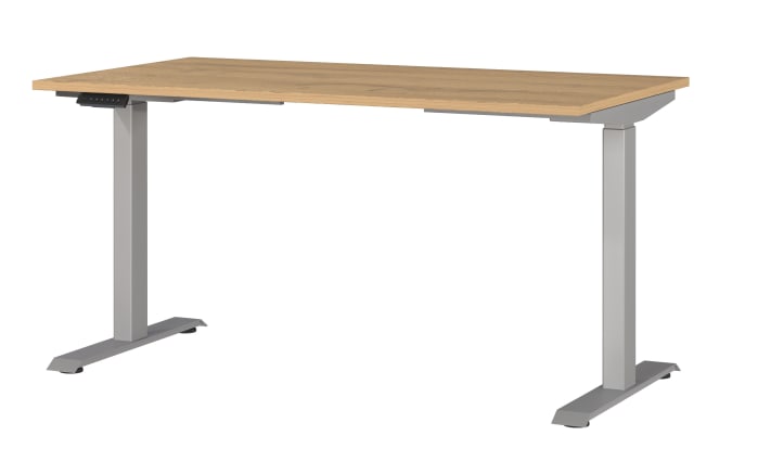 Schreibtisch GW-JET, Grandson-Eiche-Nachbildung/Silber-01