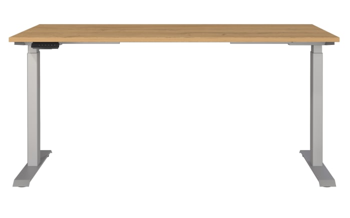 Schreibtisch GW-JET, Grandson-Eiche-Nachbildung/silberfarbig-02