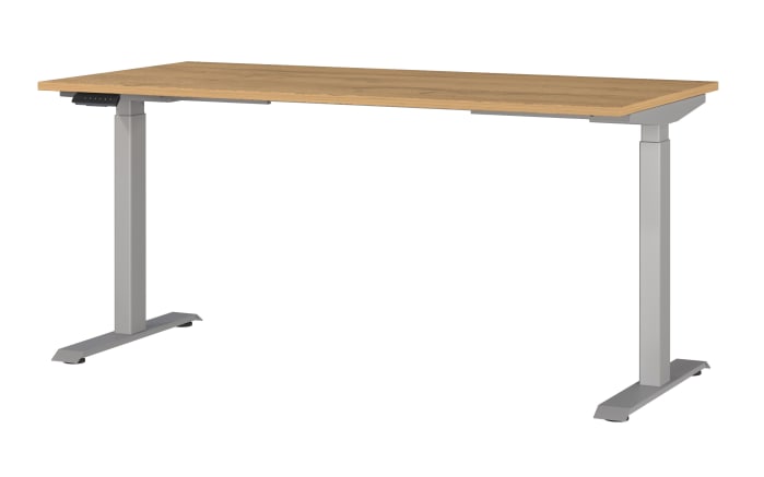 Schreibtisch GW-JET, Grandson-Eiche-Nachbildung/silberfarbig-01