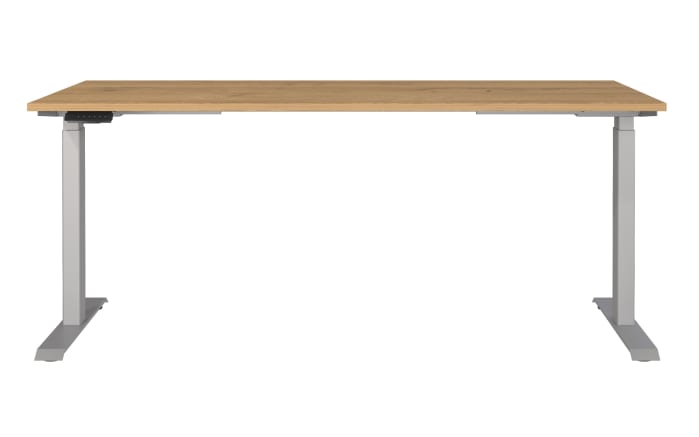 Schreibtisch GW-JET, Grandson-Eiche-Nachbildung/silberfarbig-02