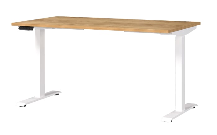 Schreibtisch GW-JET, Navarra-Eiche-Nachbildung/weiß-01