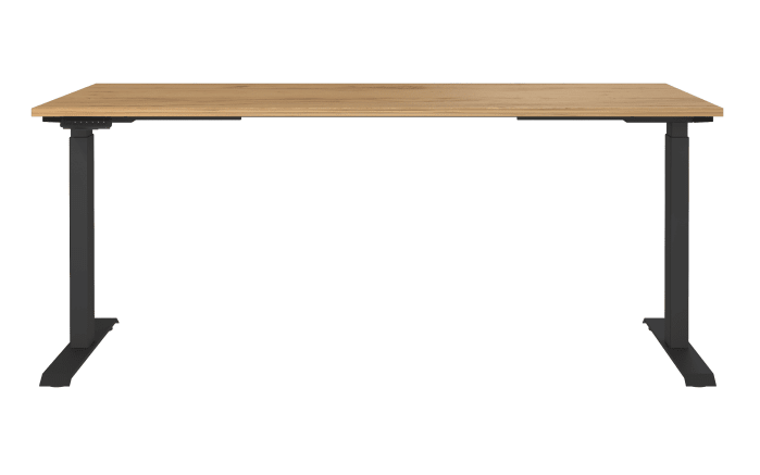 Schreibtisch GW-JET, Navarra-Eiche-Nachbildung/Schwarz-02