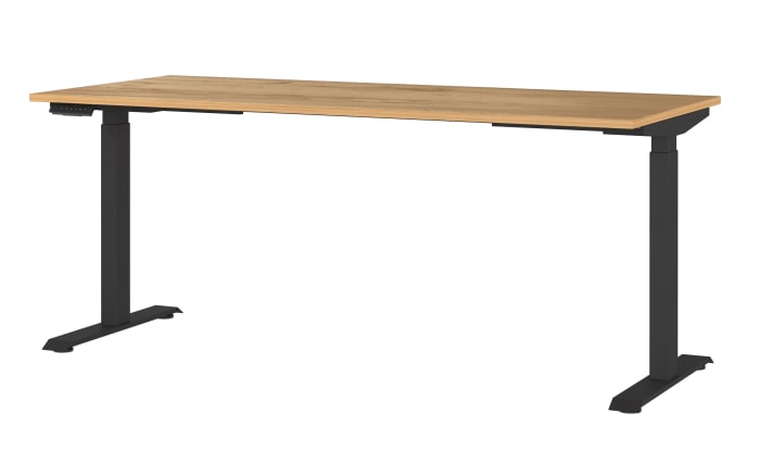 Schreibtisch GW-JET, Navarra-Eiche-Nachbildung/Schwarz-01