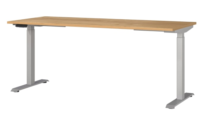 Schreibtisch GW-JET, Navarra Eiche Nachbildung/silberfarbig-01