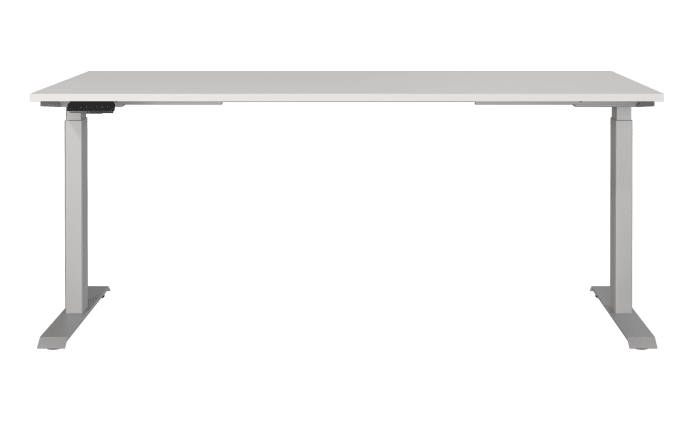 Schreibtisch GW-JET, lichtgrau/silberfarbig-02