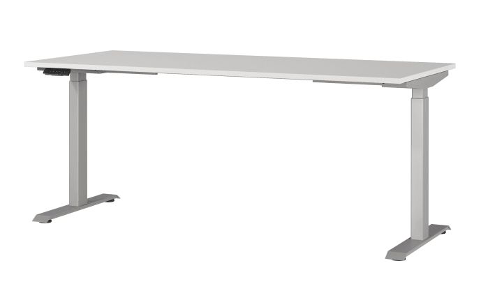 Schreibtisch GW-JET, lichtgrau/silberfarbig-01