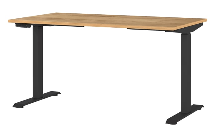 Schreibtisch GW-JET, Navarra Eiche Nachbildung/schwarz-01