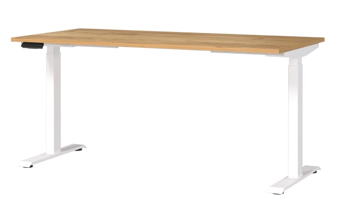 Schreibtisch GW-JET, Navarra-Eiche-Nachbildung/Weiß-01