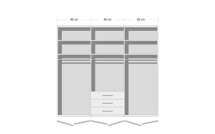 Drehtürenschrank Artisan 289 online bei Hardeck 225 x Fernando, kaufen cm Eiche-Nachbildung/weiß,