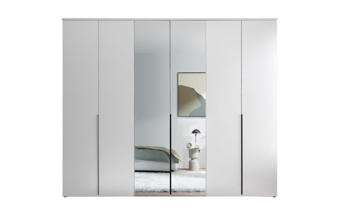 Drehtürenschrank Kevo, weiß, 270 x 225 cm, inkl. Spiegeltüren-04