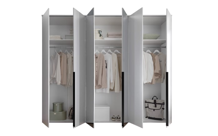 Drehtürenschrank Kevo, weiß, 270 x 225 cm, inkl. Spiegeltüren-05
