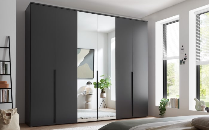 Drehtürenschrank Kevo, graphit, 270 x 225 cm, inkl. Spiegeltüren-01