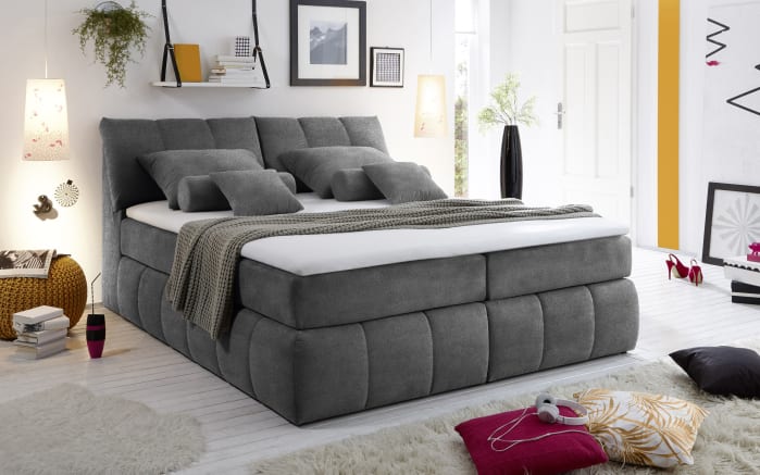 Boxspringbett Toledo 3, anthrazit, 180 x 200 cm-01