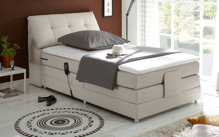 Motor-Boxspringbett Concord 3, creme, 120 x 200 cm-01