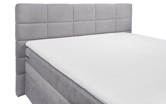 Boxspringbett Tacoma 3, Soro grau, 180 x 200 cm, inkl. Topper und Bettkasten-02