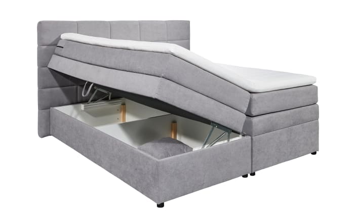 Boxspringbett Tacoma 3, Soro grau, 180 x 200 cm, inkl. Topper und Bettkasten-03