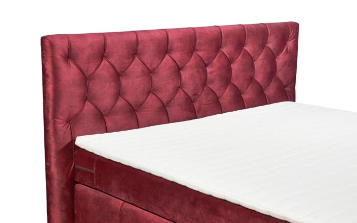 Boxspringbett Pembroke 8, burgund, 180 × 200 cm-03