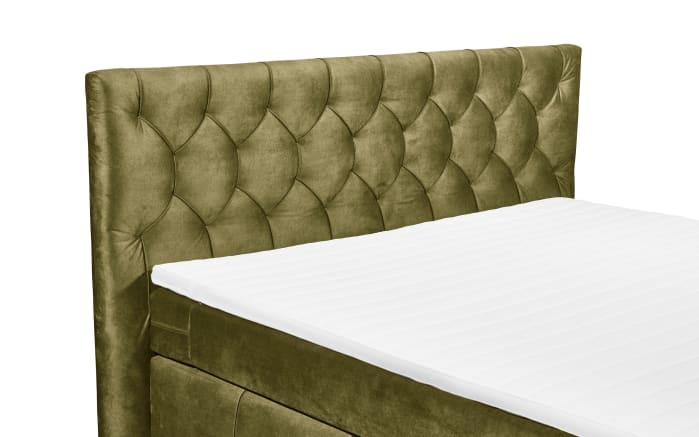 Boxspringbett Pembroke 8, olive, 180 × 200 cm-03