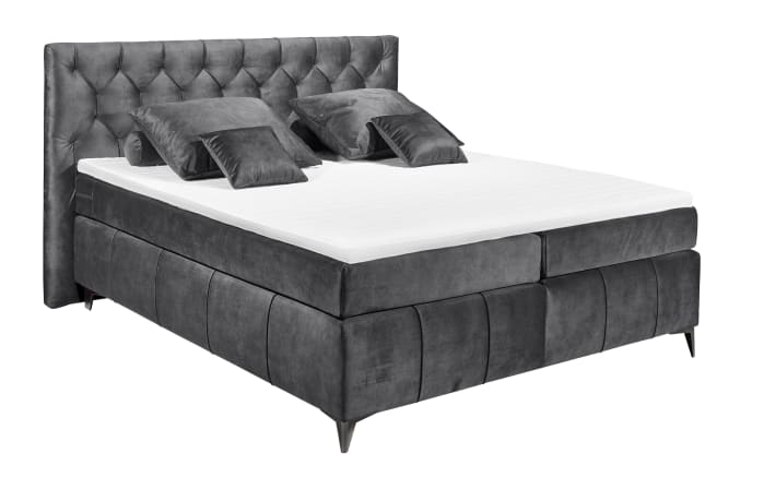 Boxspringbett Pembroke 8, anthrazit, 180 × 200 cm-02