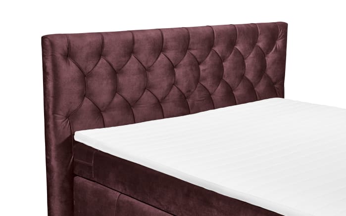 Boxspringbett Pembroke 8, aubergine, 180 × 200 cm-03