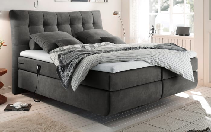 Motor-Boxspringbett Malibu2, anthrazit, 180 × 200 cm-01