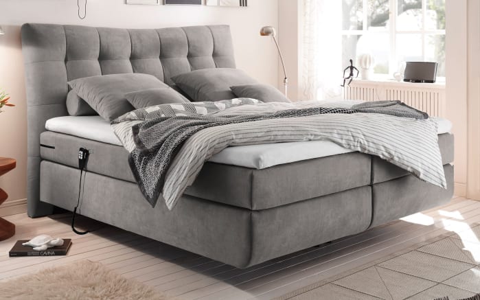 Motor-Boxspringbett Malibu 2, light grey, 180 × 200 cm-01