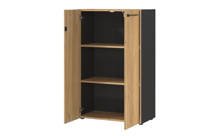 Aktenschrank Podium, Eiche Navarra Nachbildung/graphit matt, 120 cm-02