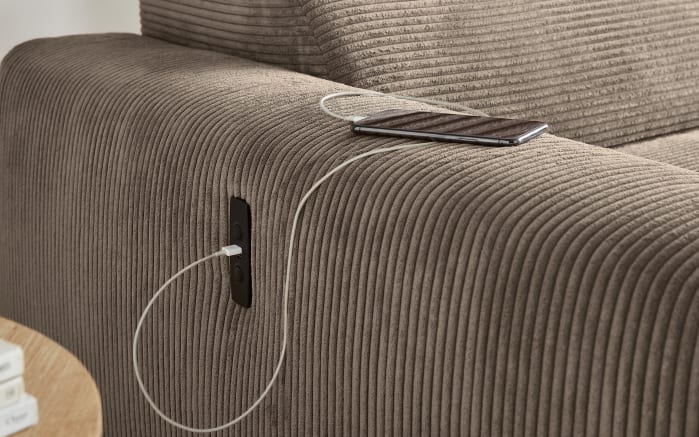 Wohnlandschaft Slider, taupe, inkl. Funktionen-06