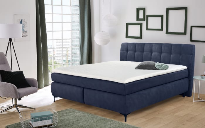 Boxspringbett Gitta 180, dunkelblau, 180 x 200 cm-01