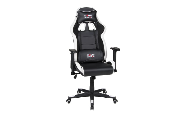 schwarz/weiß bei Kunstleder, online kaufen Gaming Hardeck Stuhl G-10,