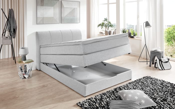 Boxspringbett BX1440 Modesto, grau, 100 x 200 cm-02