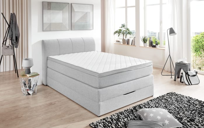 Boxspringbett BX1440 Modesto, grau, 100 x 200 cm-01