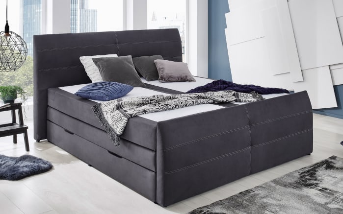 Boxspringbett BX1710 Katy, anthrazit, 180 x 200 cm, inkl. Bettkästen-01