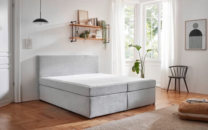 Boxspringbett Aspen, silber, 180 x 200 cm-02