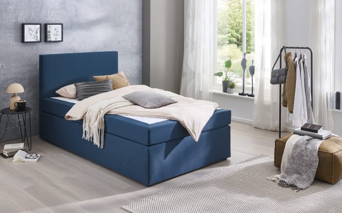 Boxspringbett Aspen, blau, 120 x 200 cm-01